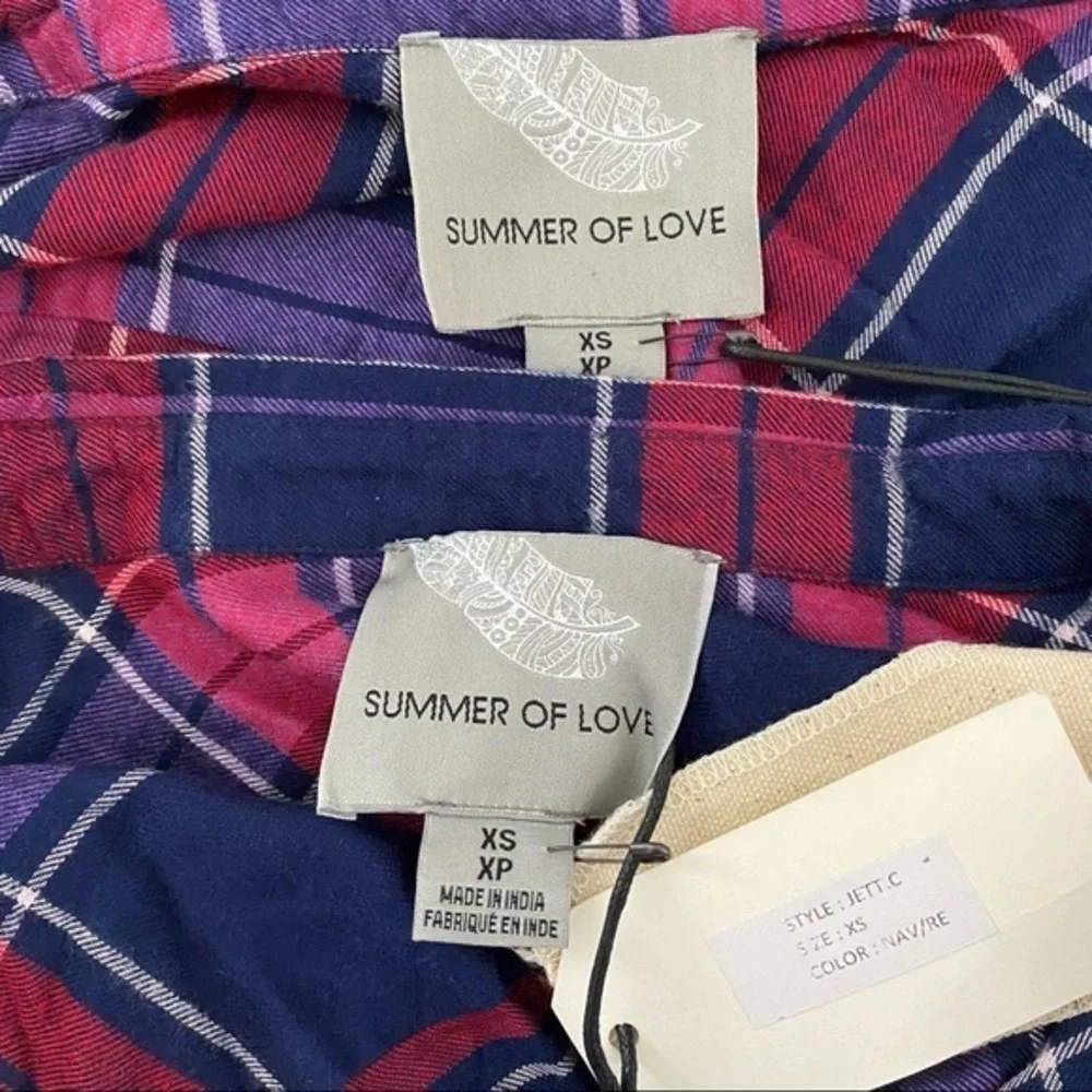Summer Of Love Jett Check 100% Cotton Plaid Shirt - Picture 8 of 16